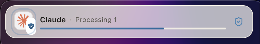 PrivacyPal processing a Claude prompt