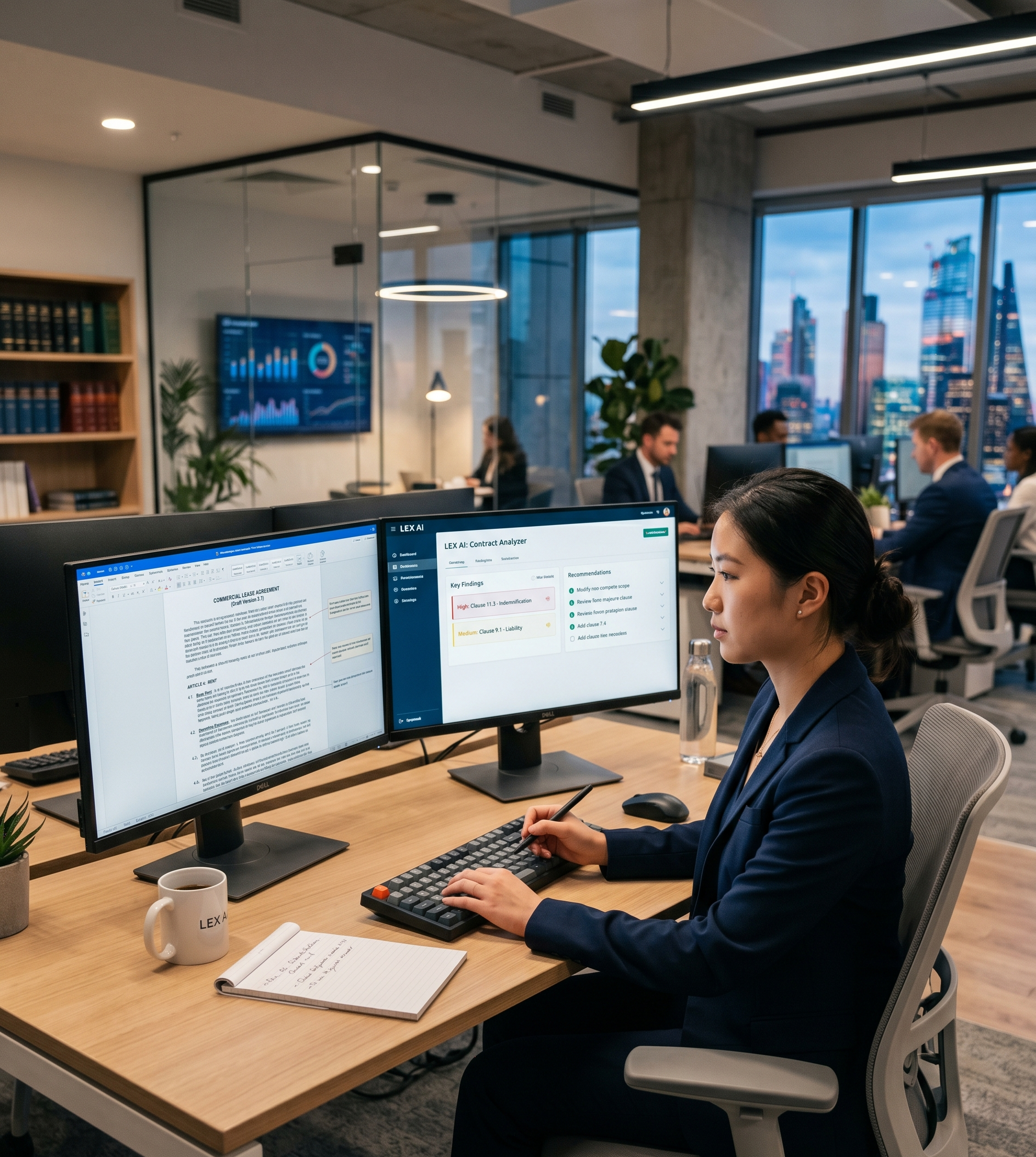 CPA reviewing a client return with PrivacyPal-protected AI